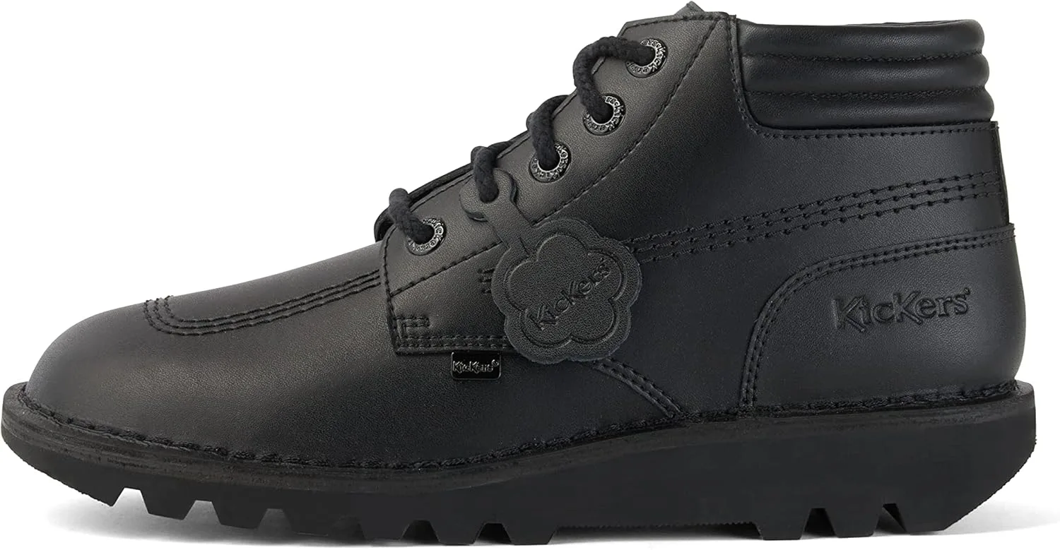 Мужские кожаные кроссовки Kickers Kick Hi Padded Leather Shoes Ankle Boots, черный — фото 2