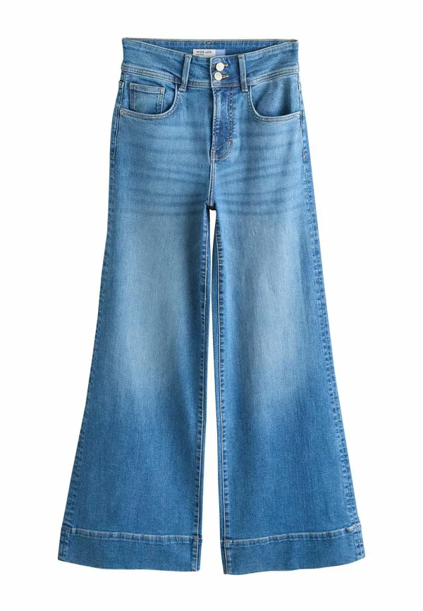 Джинсы с высокой посадкой и широким расклешенным низом Next, Mid Blue Denim