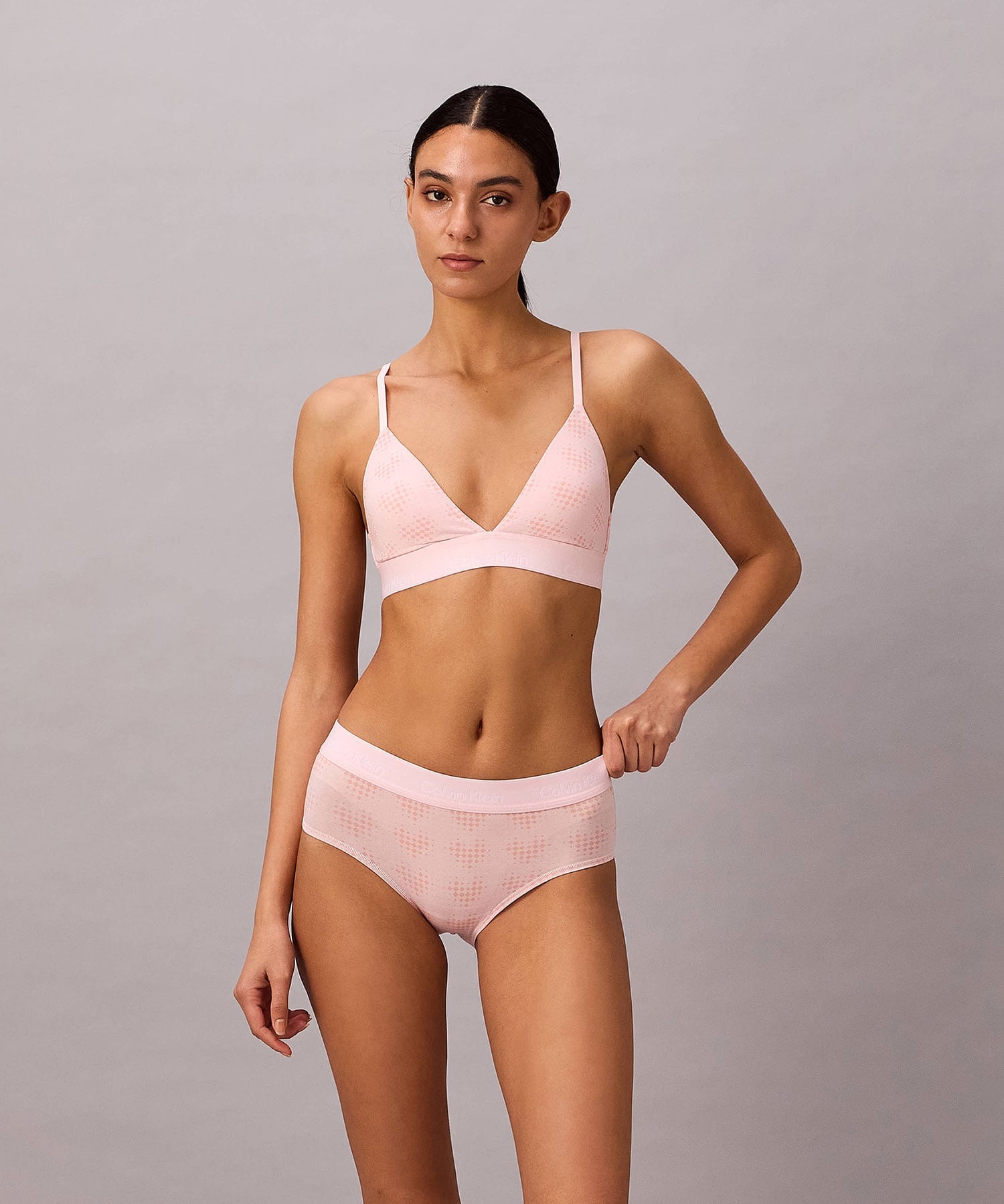 Бюстгальтер-треугольник Calvin Klein Lightly Line QF8498AD SS26, HEARTS PINK — фото 2