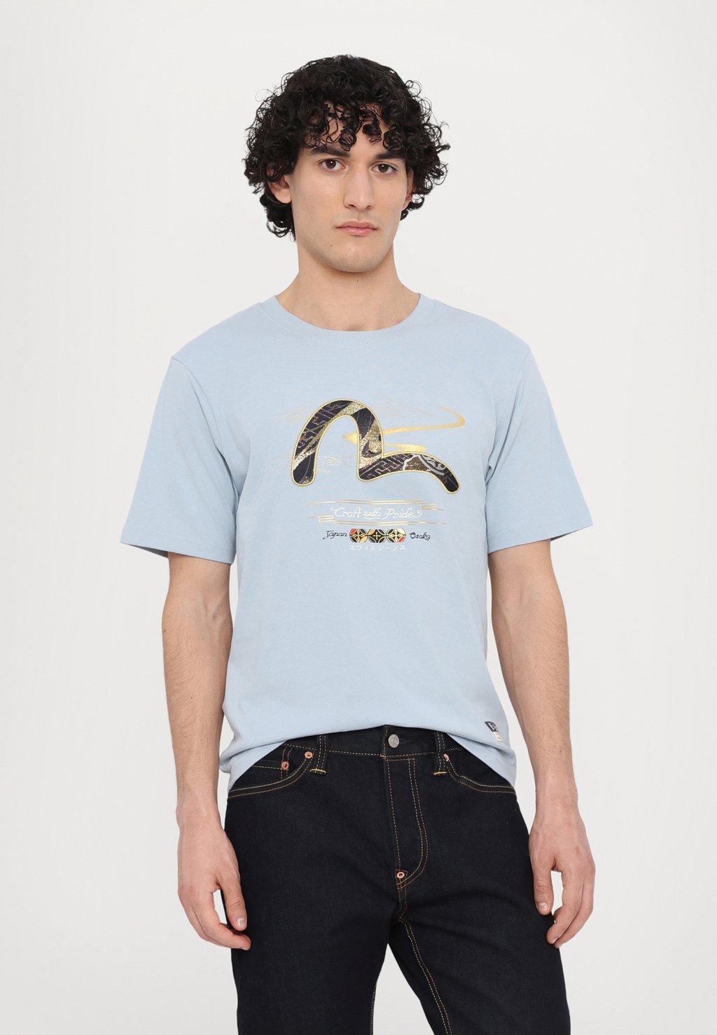 

Футболка с принтом SEAGULL BROCADE TEE Evisu, синий