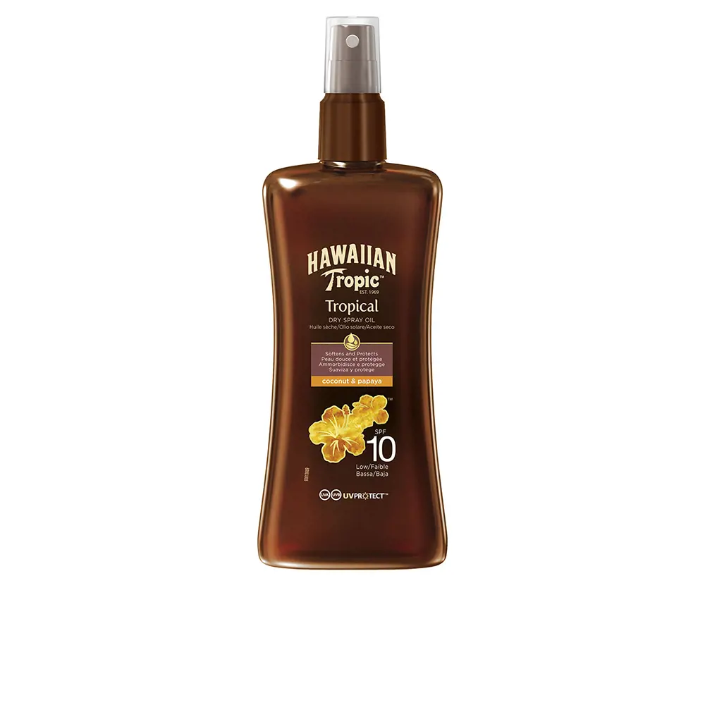 

Солнцезащитный крем Coconut & Papaya Dry Oil Spf10 Spray Hawaiian Tropic, 200 мл