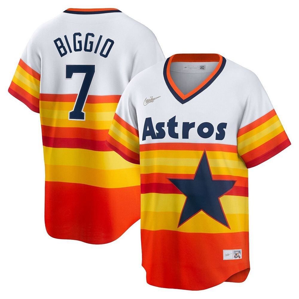 Мужская футболка Nike Craig Biggio White Houston Astros Home Cooperstown Collection Player, цвет Ast White — фото 2