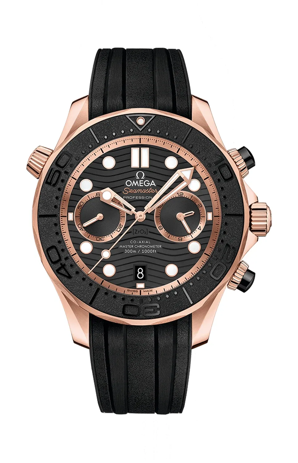 СИМАСТЕР ДАЙВЕР 300М OMEGA CO-AXIAL MASTER CHRONOMETER ХРОНОГРАФ 44 ММ - 210.62.44.51.01.001, золотой
