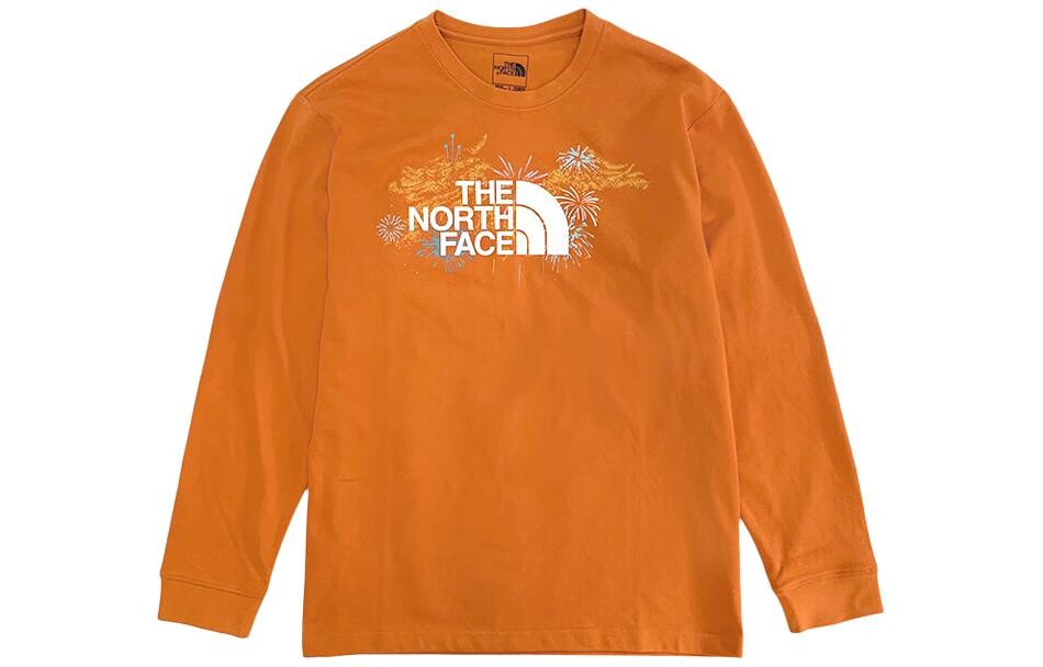 

Футболка унисекс оранжевая The North Face, оранжевый
