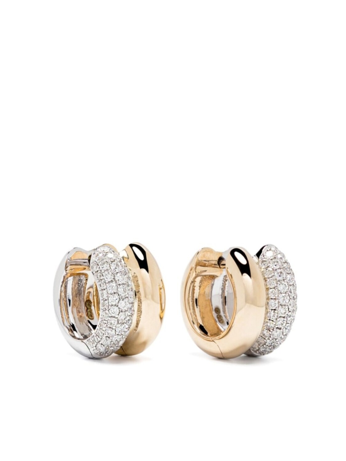 

Серьги Mini Créoles Bouées из белого золота Yvonne Léon, золотой