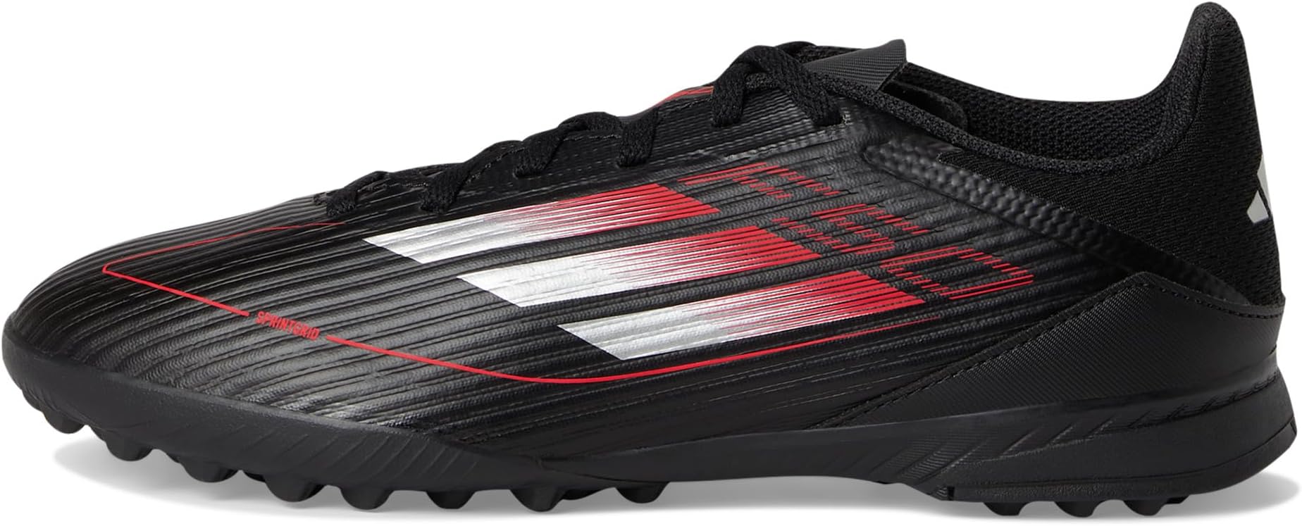 Кроссовки Adidas Kids F50 League Turf Soccer Cleats, Black/Iron Metallic/Lucid Red — фото 4