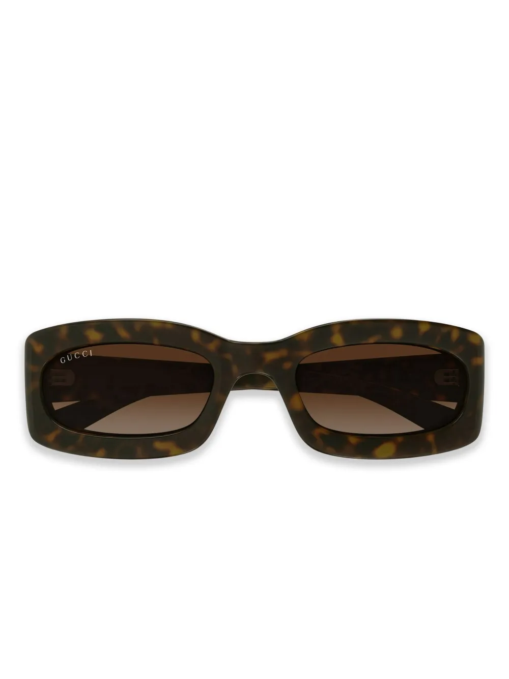 

Солнцезащитные очки в прямоугольной оправе черепаховой расцветки Gucci Eyewear, коричневый