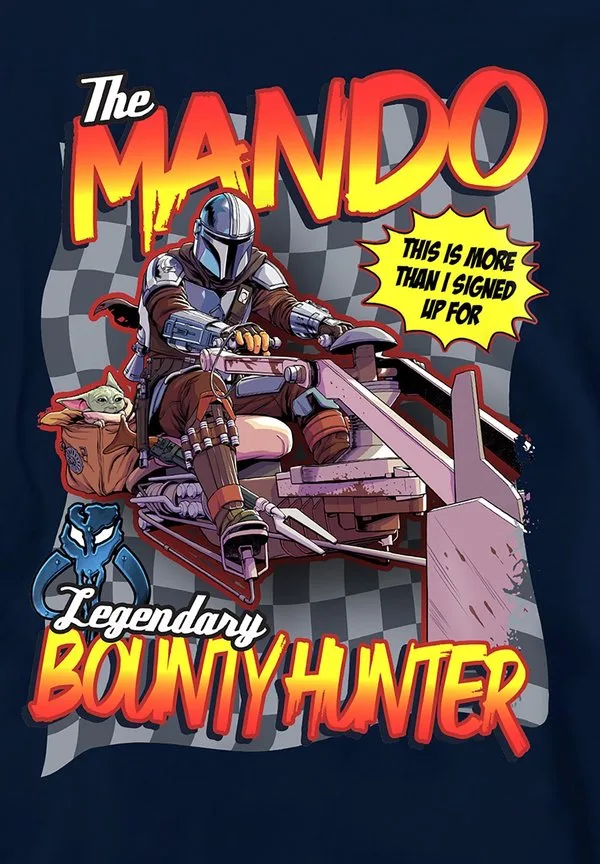 Худи star wars: the mandalorian bounty hunter speed bike Star Wars, Dark Blue — фото 3