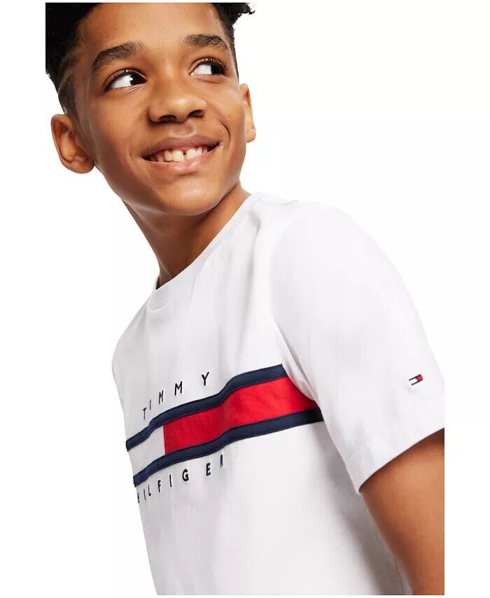 Новая фирменная футболка Tommy для малышей и маленьких мальчиков Tommy Hilfiger, белый — фото 2