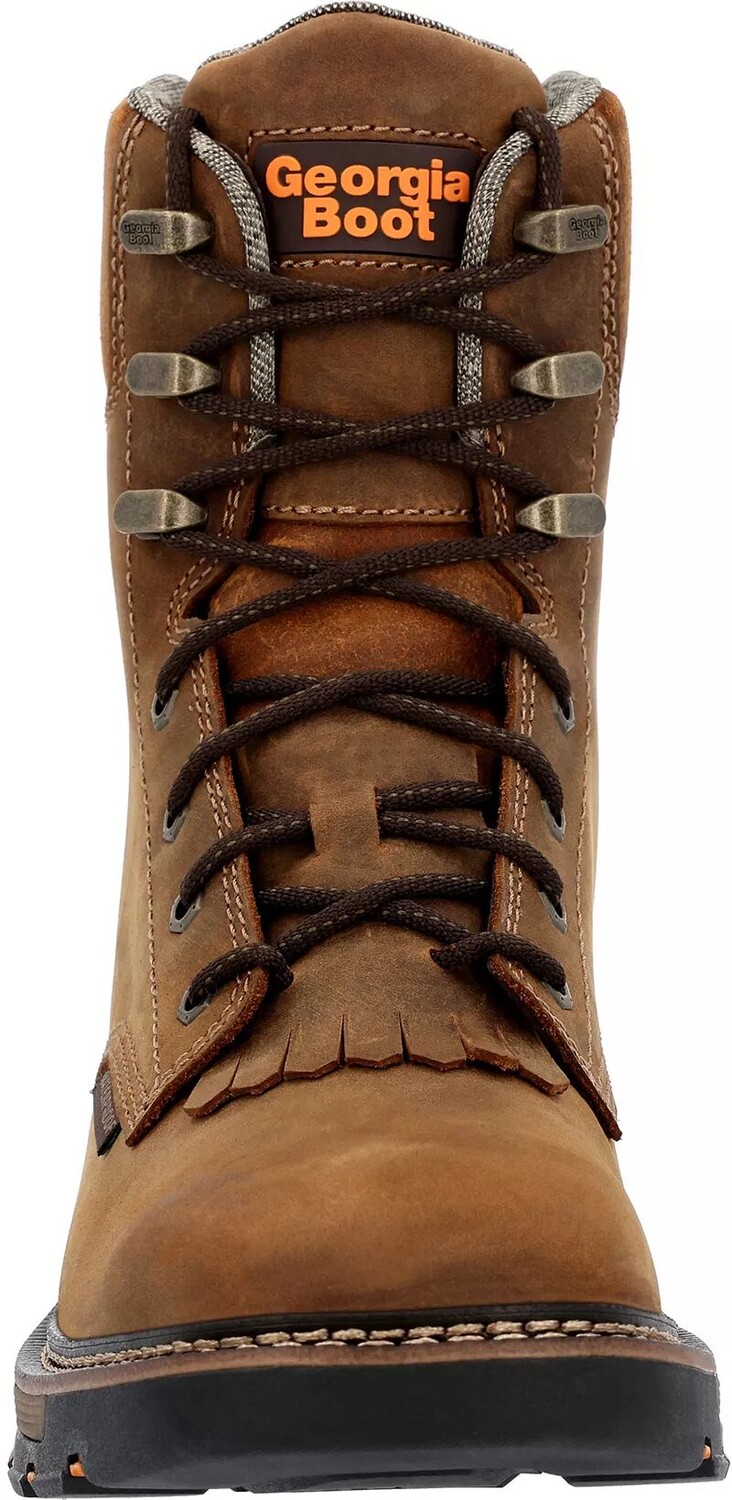 Georgia Boots Мужские 8-дюймовые водонепроницаемые рабочие ботинки Carbo-Tec FLX на шнуровке, коричневый — фото 4