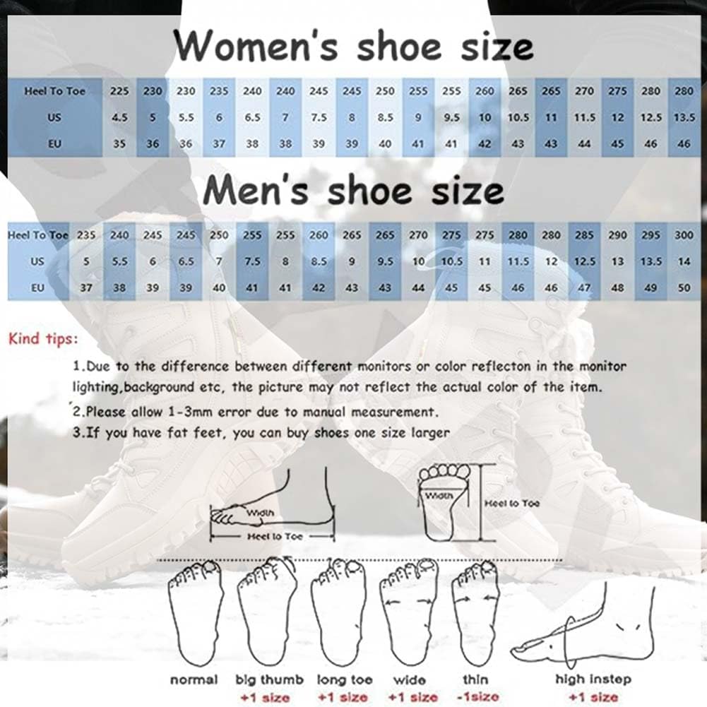 Зимние ботинки для женщин и мужчин, с круглым носком, водонепроницаемые, платформенные, на шнуровке, теплые, с толстым плюшевым/сетчатым подкладом, короткие ботильоны Generic, черный — фото 2