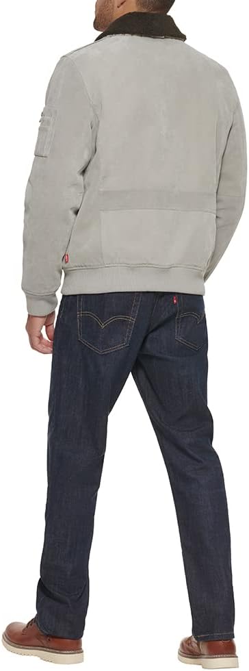 Мужская куртка-бомбер Levi's из искусственной замши, Tundra Faux Suede / Sherpa Collar — фото 3