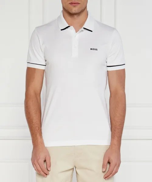 

Футболка поло Slim fit Boss Green, белый