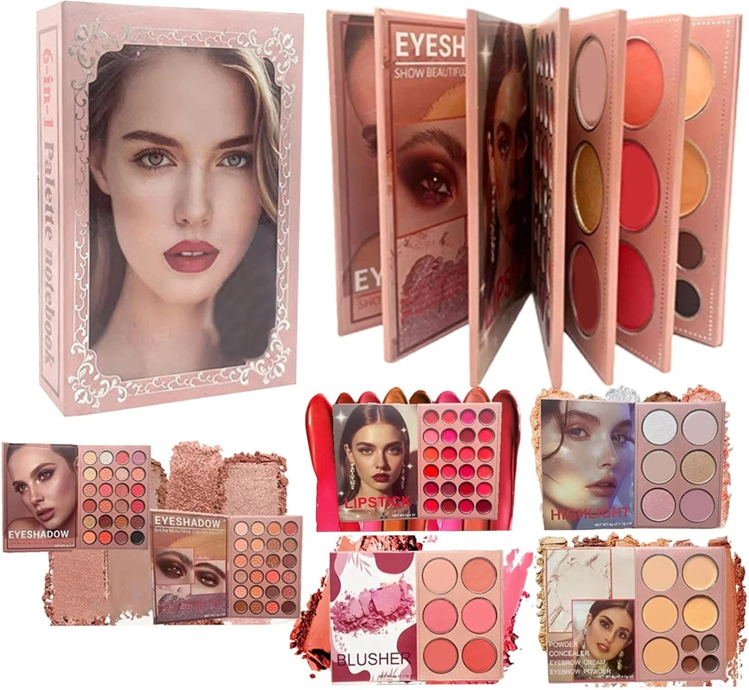 Палетка для макияжа Makeup Book Palette, мультиколор, 1 шт