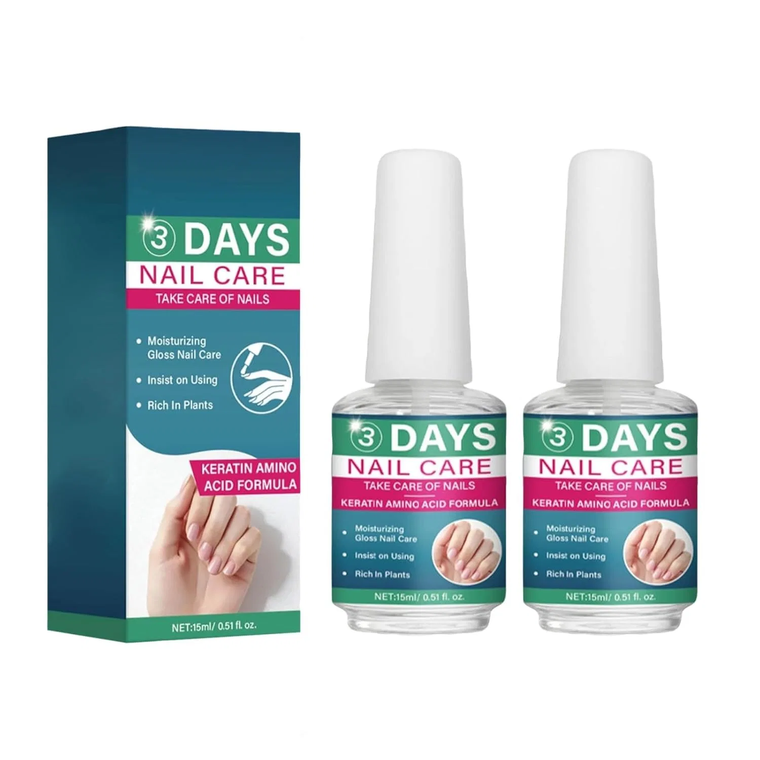 Масло для ногтей 3 Days Nail Care с кератином, 2 шт. Generic, 3 Days Nail Care