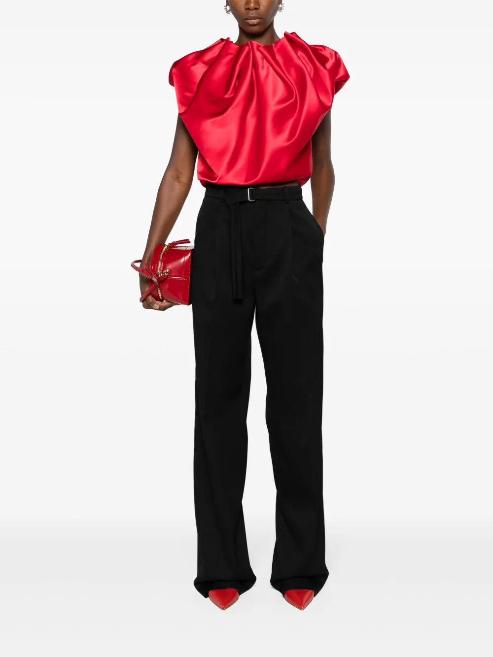 Брюки прямого кроя из коллаборации с Future Lanvin, черный — фото 3