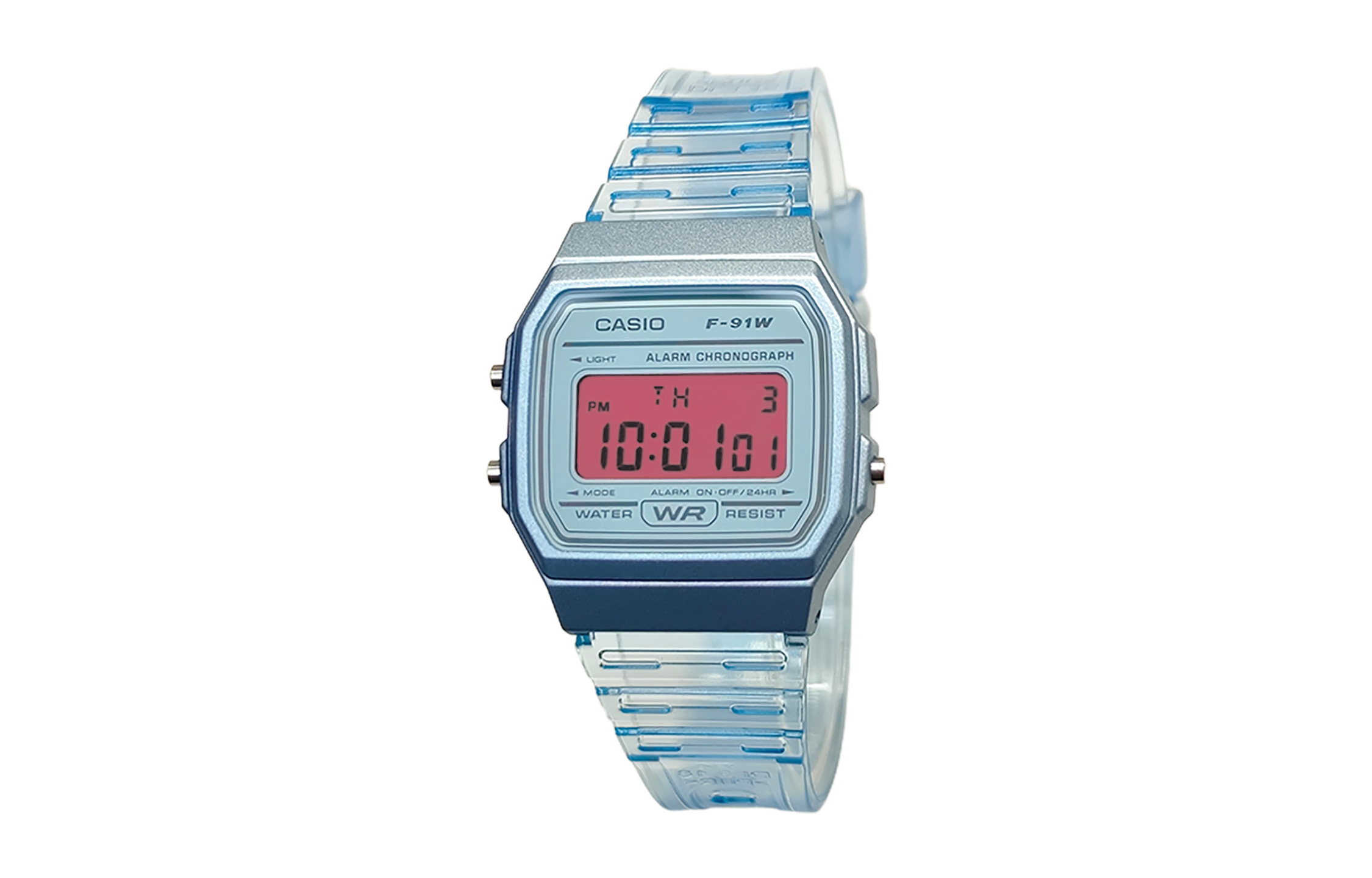 

CASIO Часы Retrofit Series Quartz Movement Resin Strap Watch Men's Watch Blue Dial, Blue Dial with Pink Crystal Lens