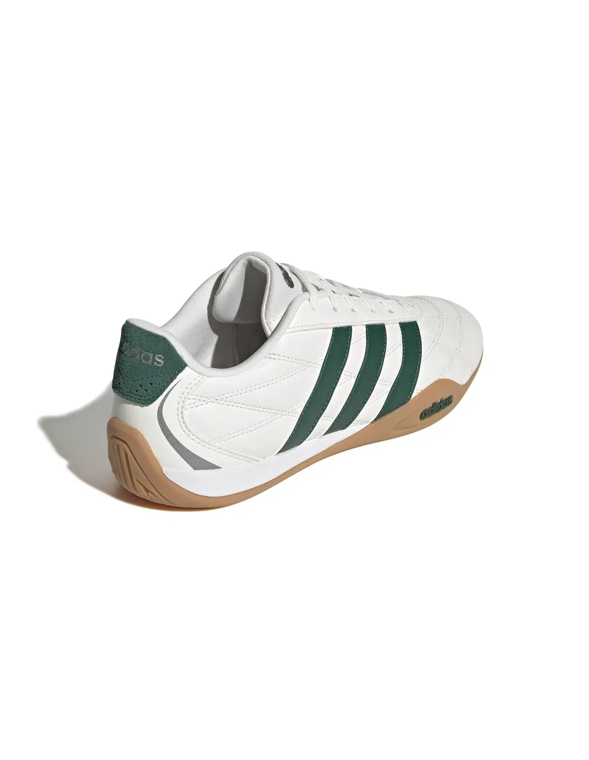 Кроссовки низкие из кожи и текстиля Adidas, белый/зеленый/бежевый — фото 2