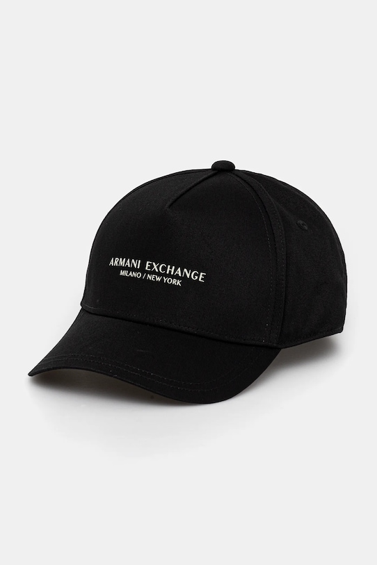 

Хлопковая кепка с козырьком Armani Exchange, черный