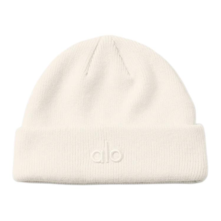 

Alo Yoga Белая унисекс шапка из переработанного полиэстера Beanies