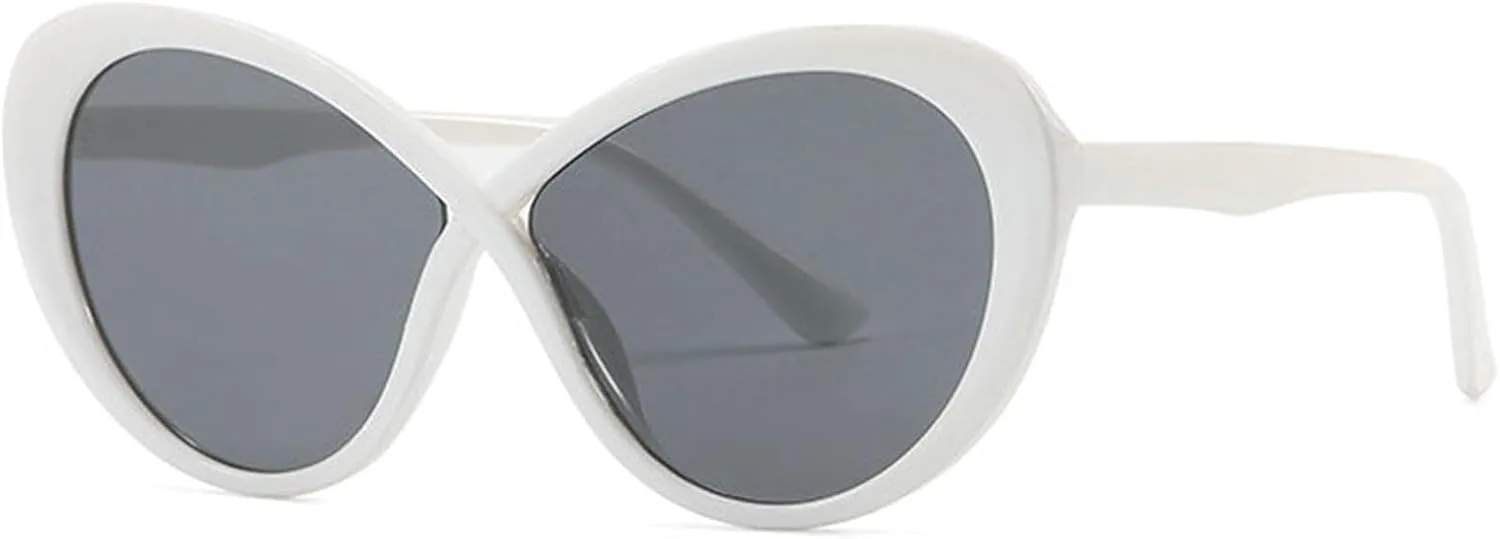 

Винтажные солнцезащитные очки «кошачий глаз» большого размера от Helena для женщин, мода 90-х, многоугольные, овальные, градиентные, для пляжа и отдыха на природе, C7