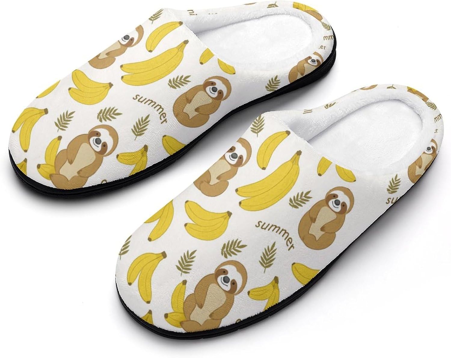 

Яркие тапочки с таксами для мужчин, хлопковые Daihanle, Sloth & Banana