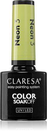 

Гибридный лак для ногтей Claresa SoakOff UV/LED Color Neon, 5 5 g