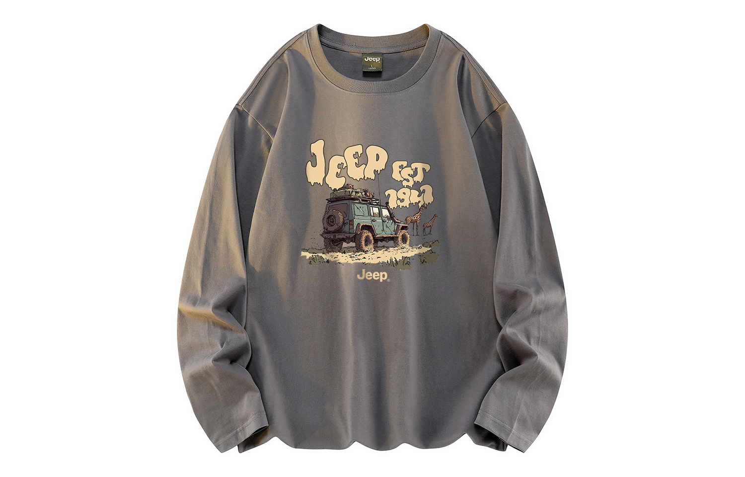 

Футболка Unisex Crew Neck Moderate Straight Fit Jeep, темно-серый