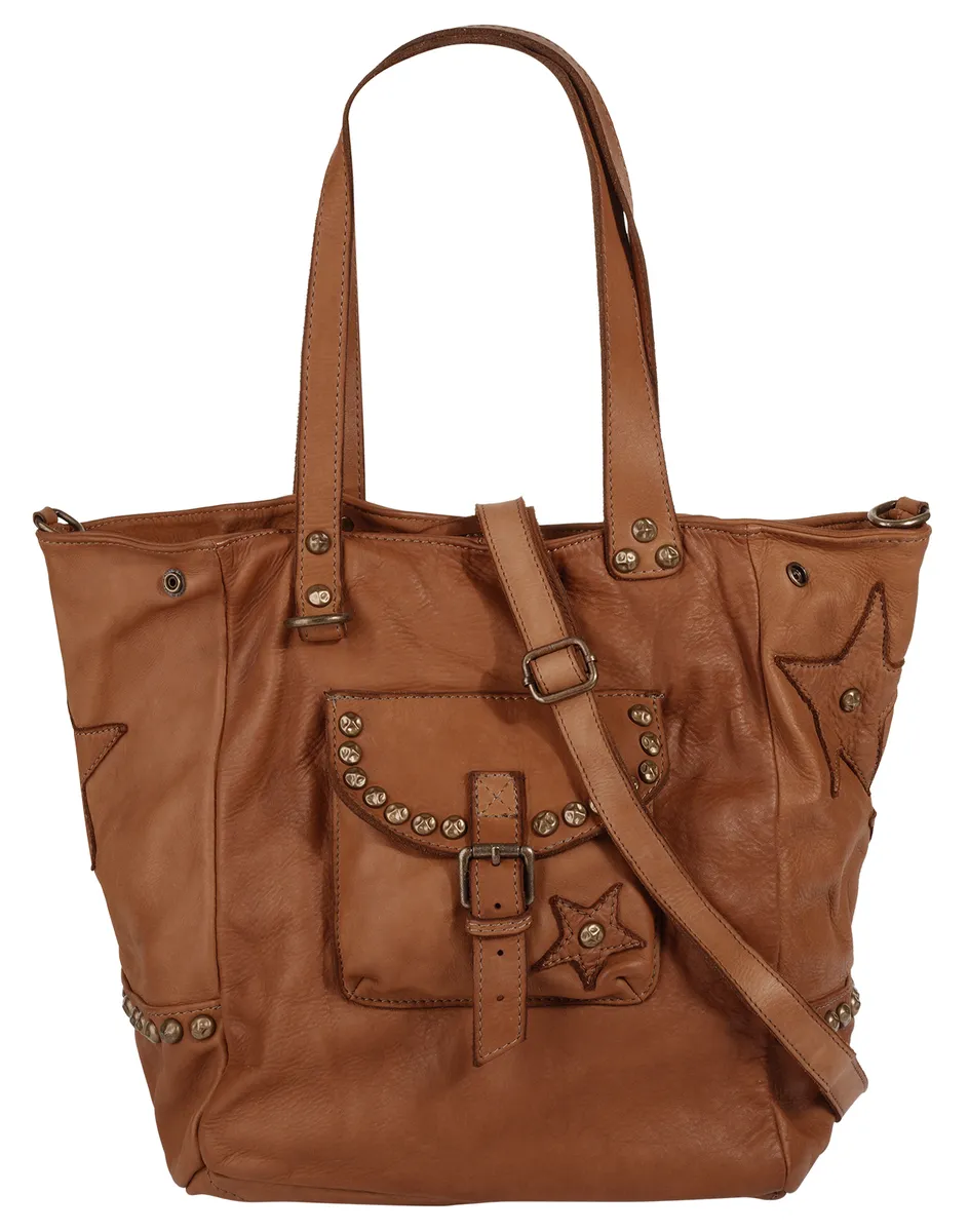 

Шоппер Samantha Look, натуральная кожа, производство Италия, цвет Cognac