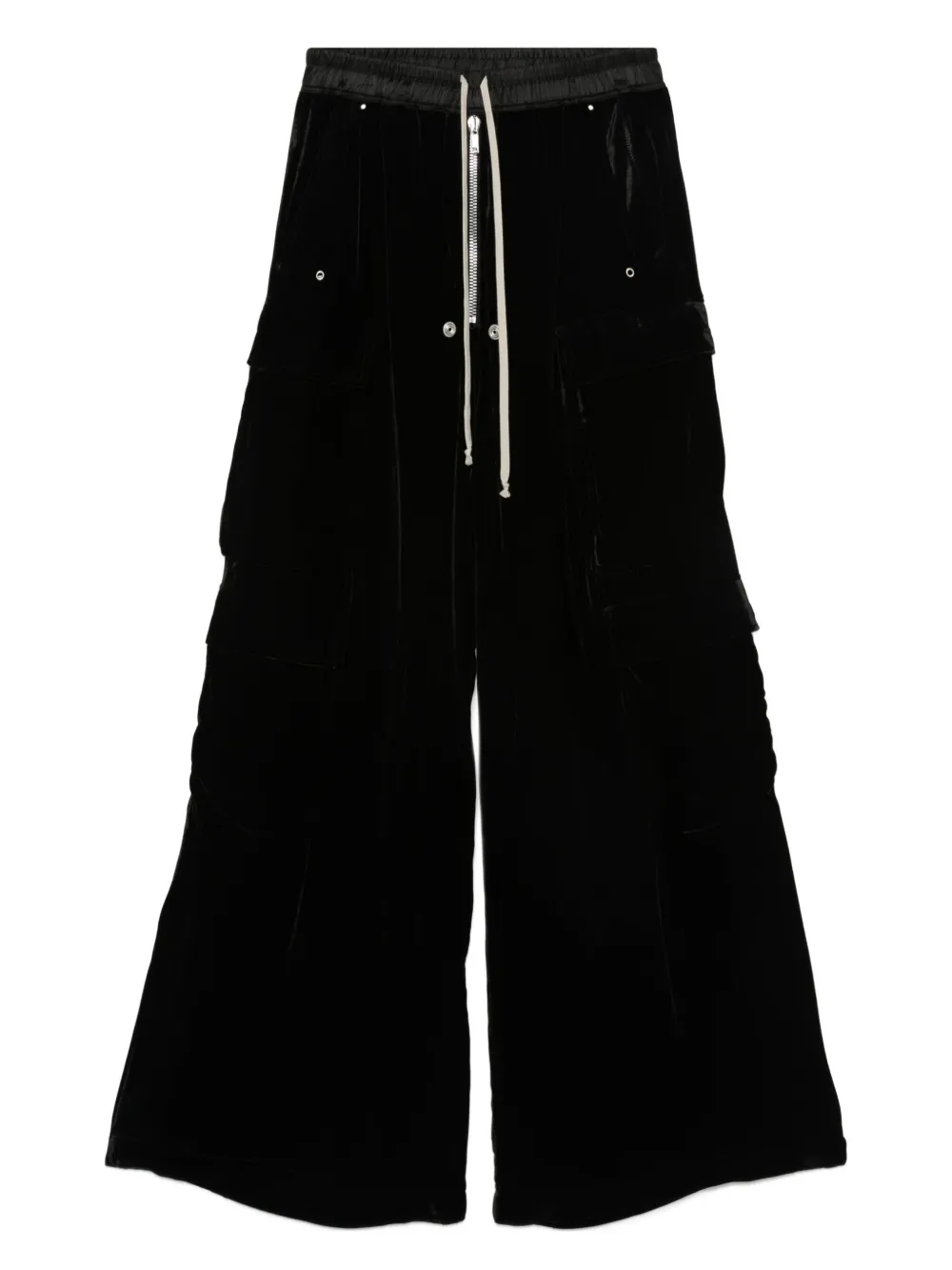 

Бархатные брюки карго Rick Owens, черный