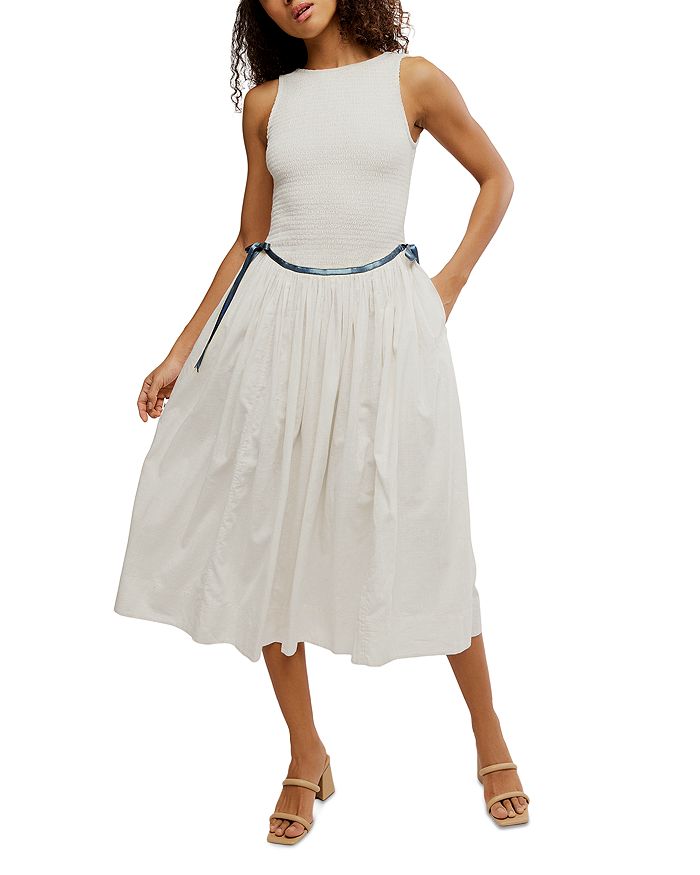 

Платье миди Nightingale Free People, белый