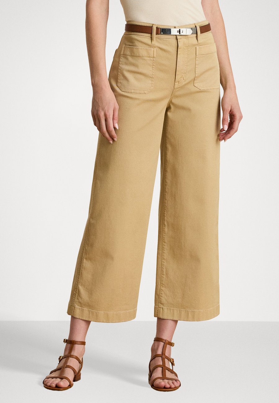 

Брюки Lauren Ralph Lauren STRETCH CHINO WIDE LEG CROPPED PANT, Camel
