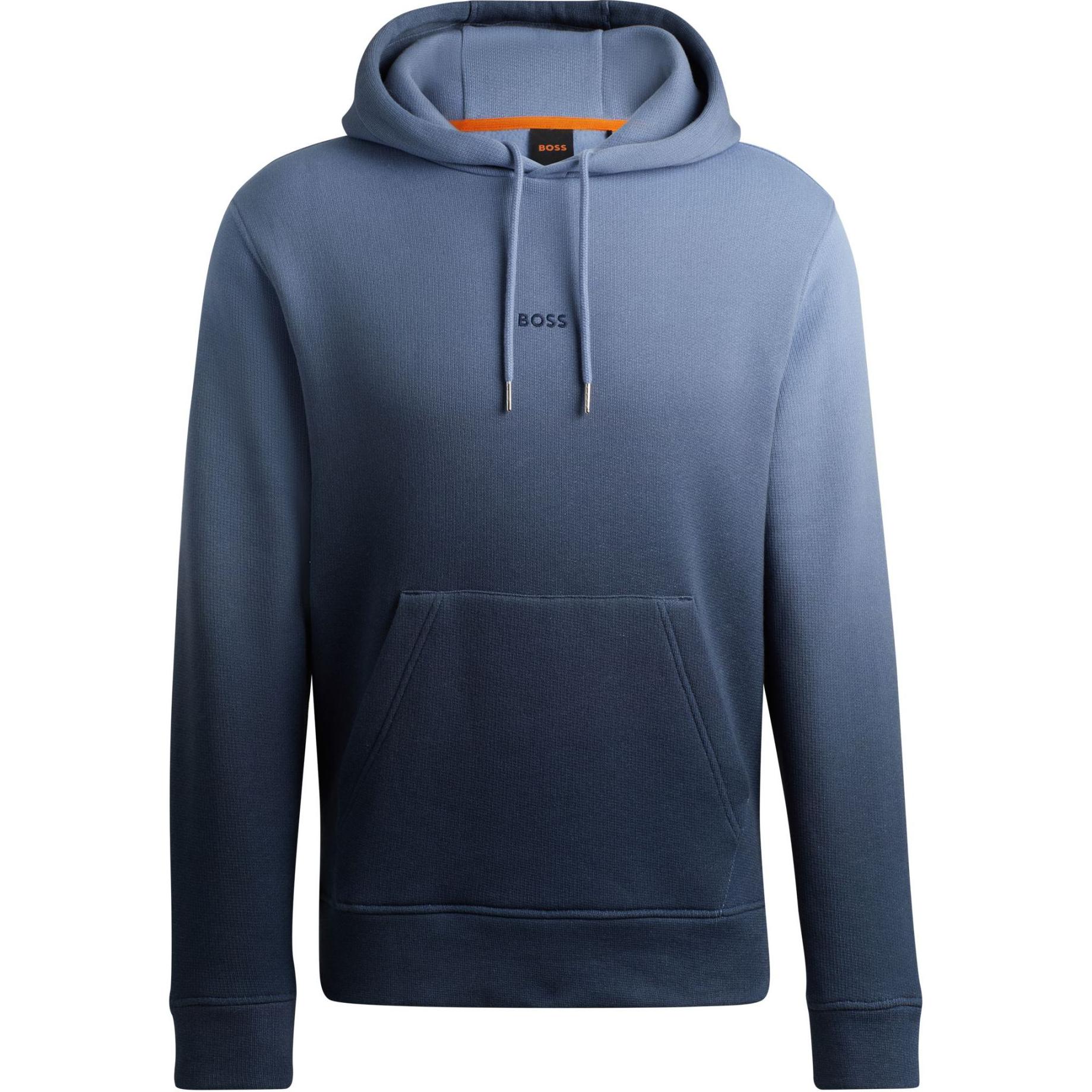 

Босс Градиентная Краска Хлопковый махровый Худи HUGO BOSS, Натуральный Синий