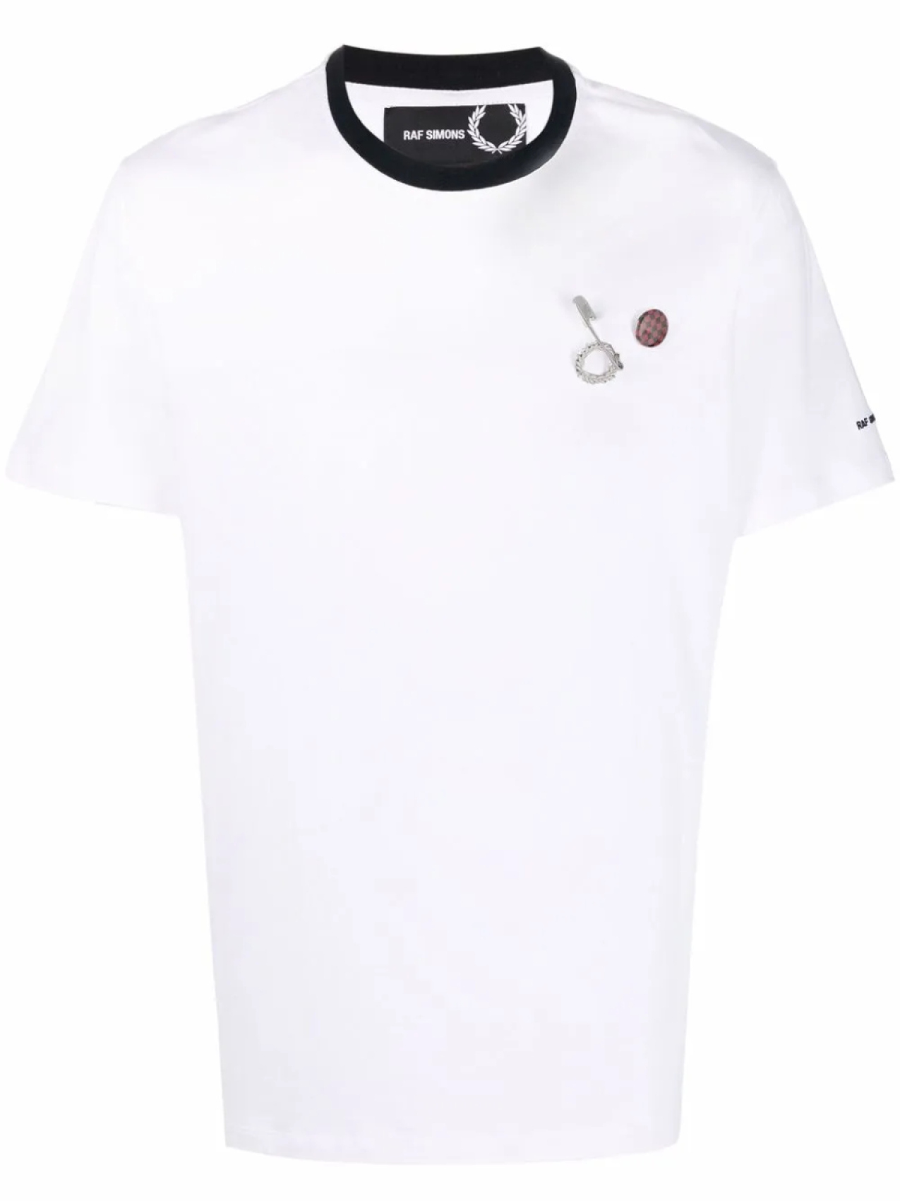

Raf Simons X Fred Perry декорированная футболка, белый