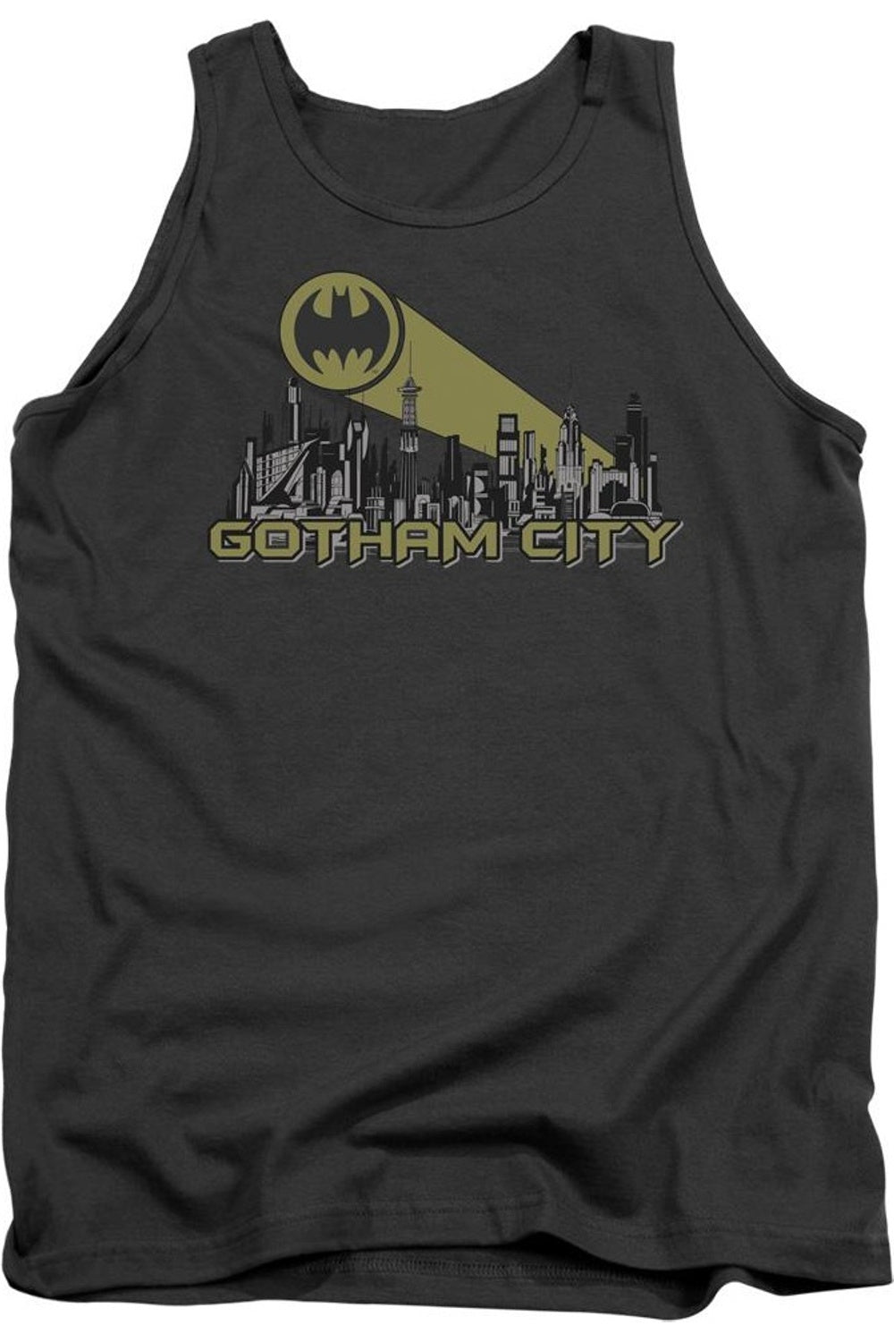 

Бэтмен Gotham Skyline Взрослый Майка Gildan, цвет charcoal