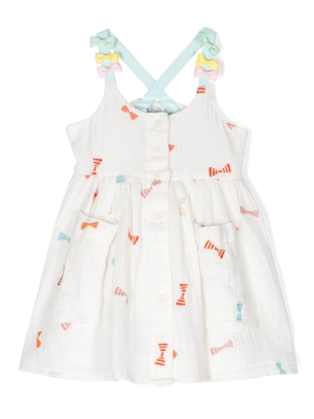 

Stella McCartney Kids платье с бантом, белый