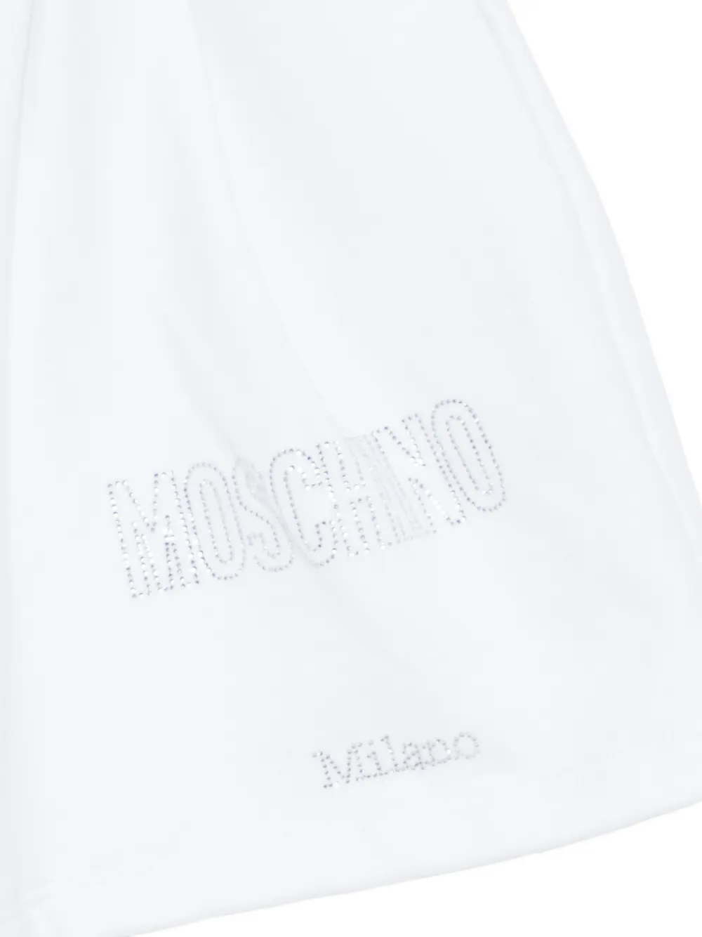 Шорты с логотипом и завязками Moschino Kids, белый — фото 3