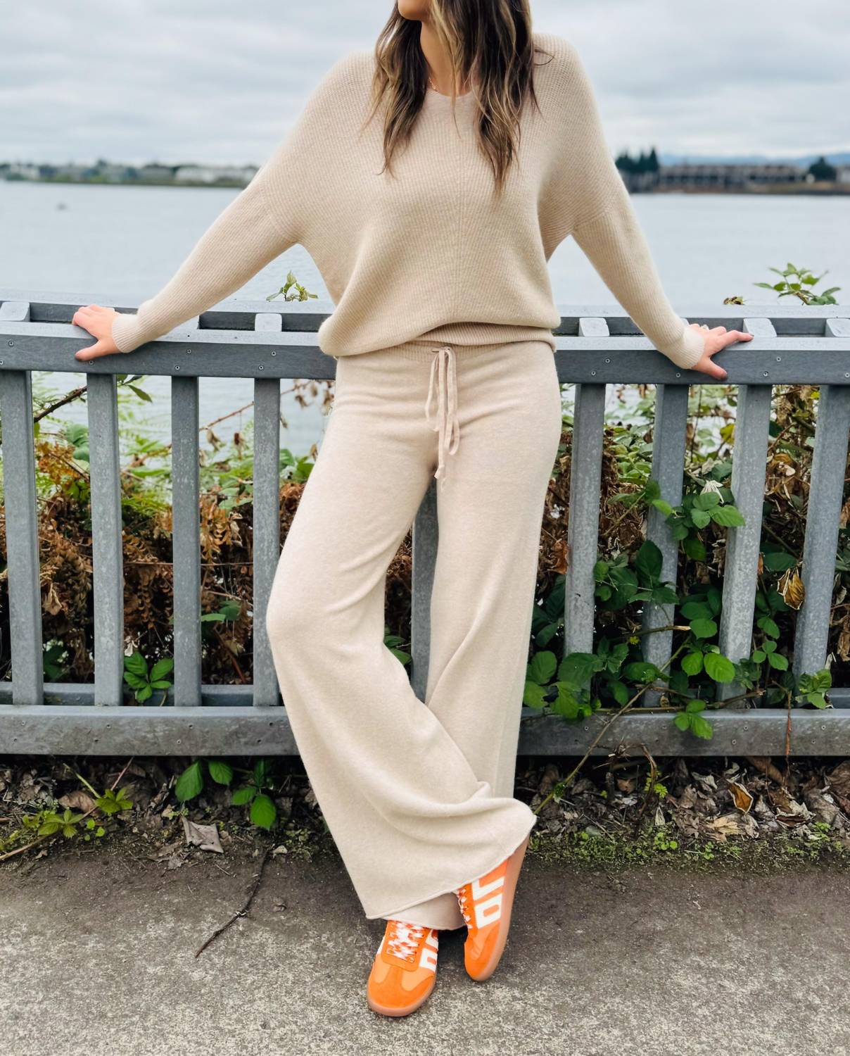 

Широкие брюки итальянского кроя в бежевом цвете Milio Milano