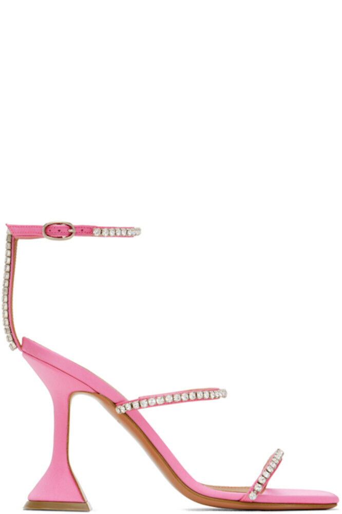 Розовые босоножки на каблуке Gilda Sandal Amina Muaddi
