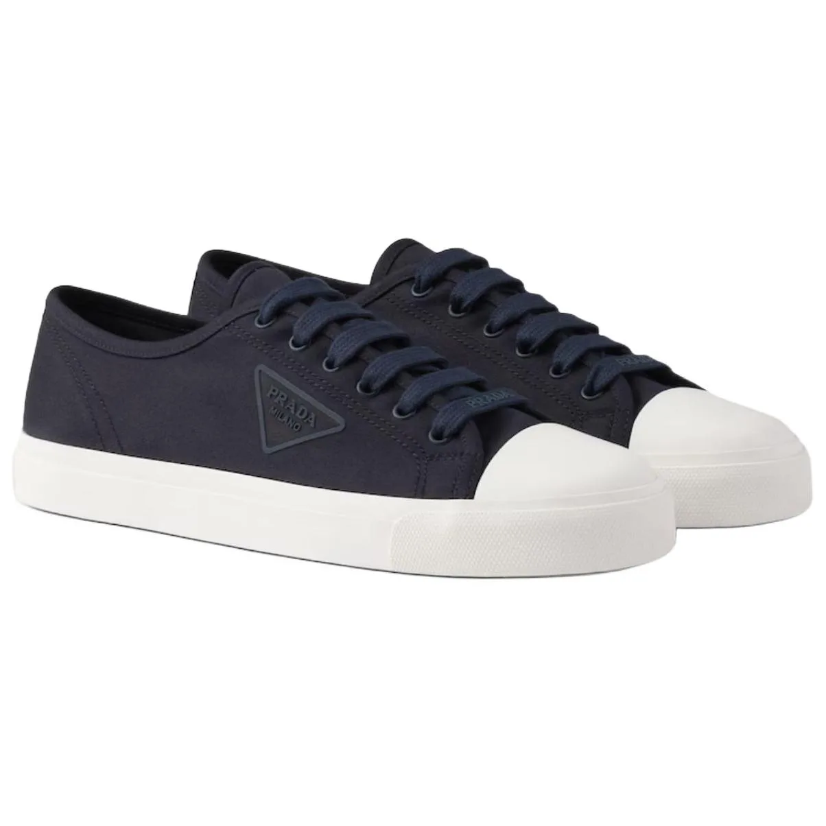 PRADA Кеды low top canvas мужские marine blue — фото 4