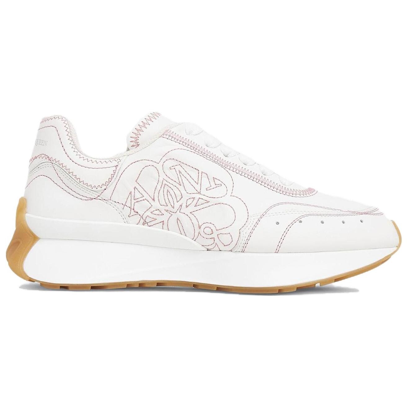 Кроссовки женские Alexander McQueen Sprint Runner, белый / розовый — фото 2