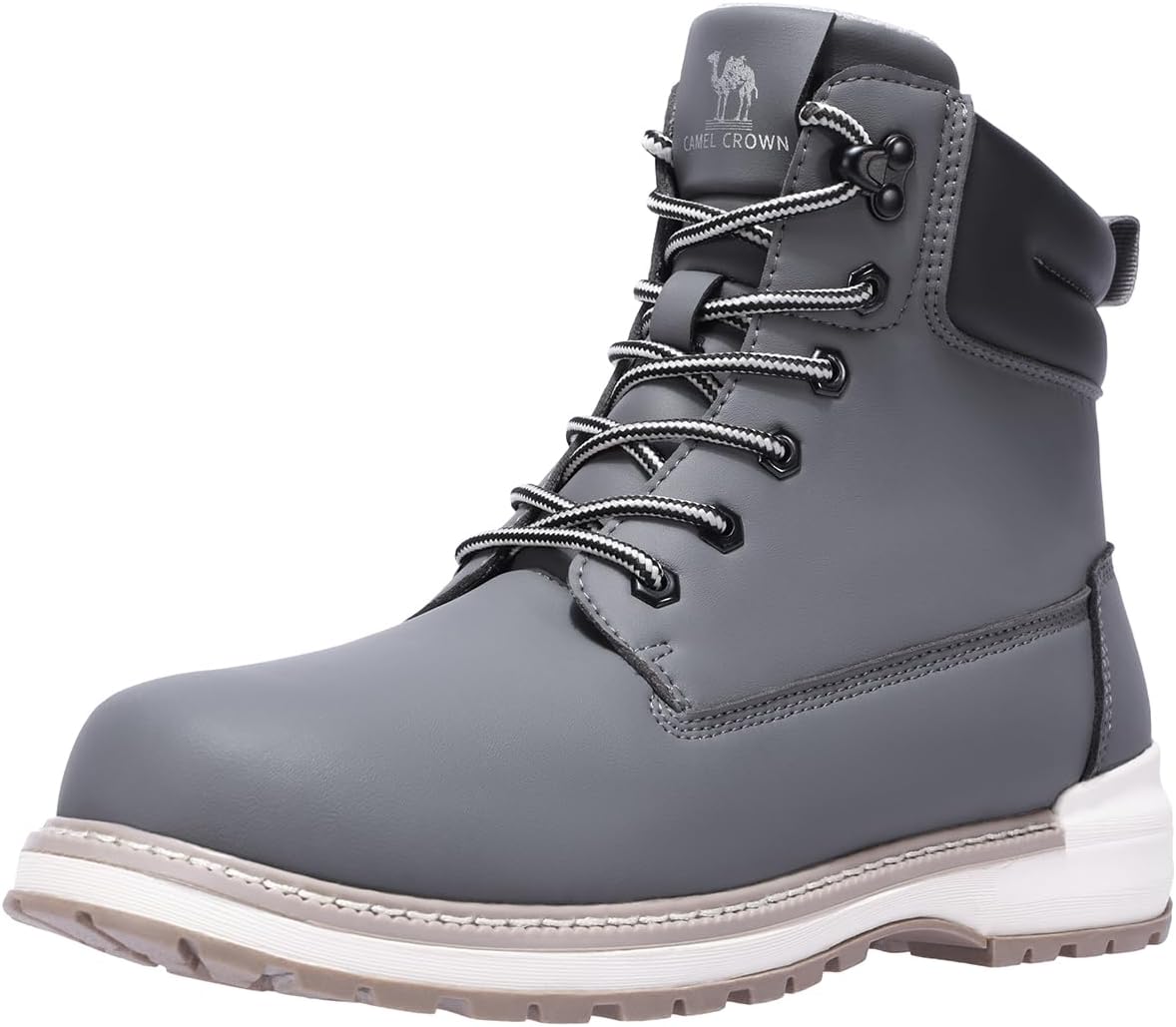 

Ботинки CAMEL CROWN для Мужчин Водостойкие с Мягким Носком, Нескользящие, Удобные, С Изоляцией, Промышленные Строительные Ботинки, темно-серый
