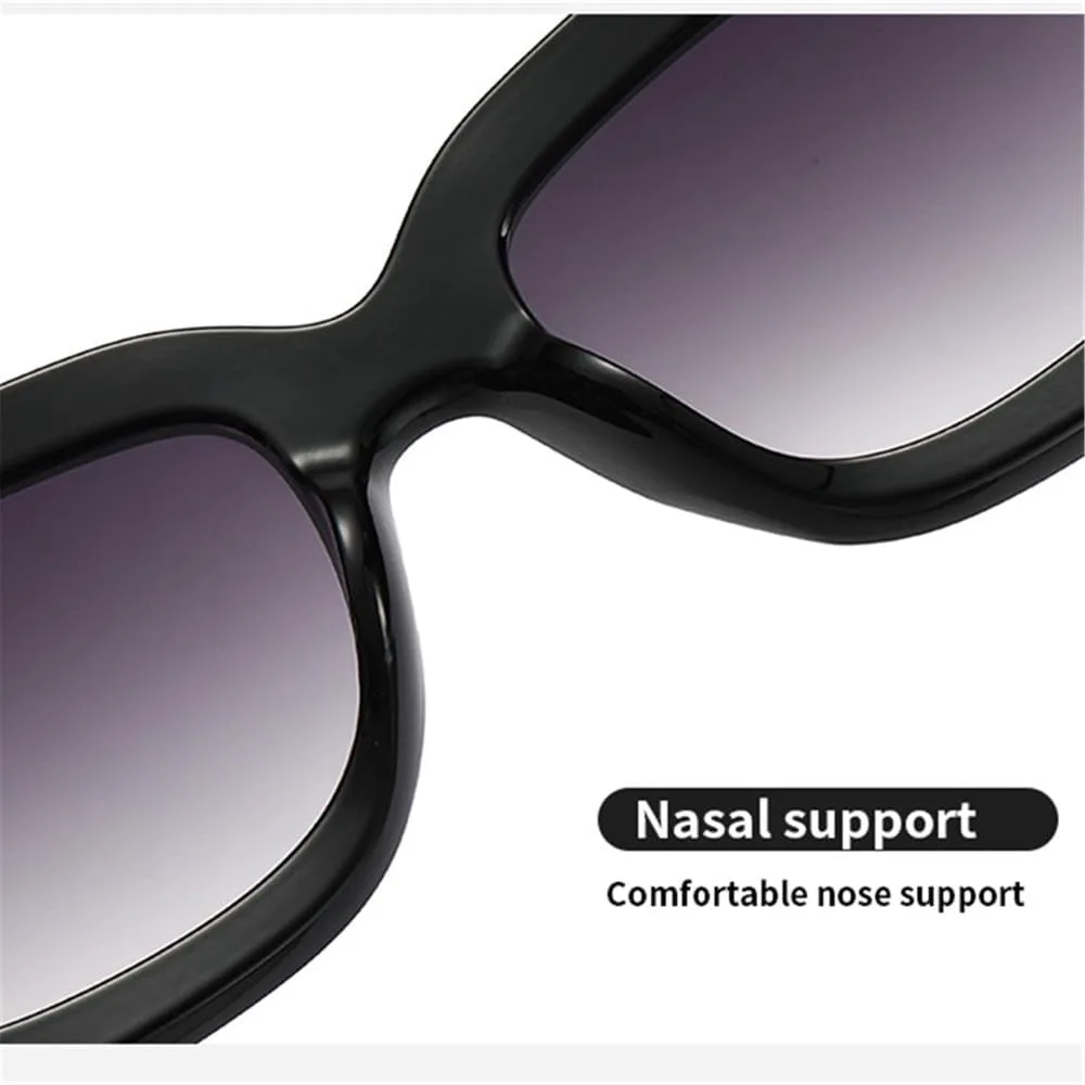 

Солнцезащитные очки UV400 - "Кошачий глаз" в стиле панк, большая оправа, градиентная расцветка, для женщин и мужчин, для бега и активного отдыха UYPTK, Red Gray