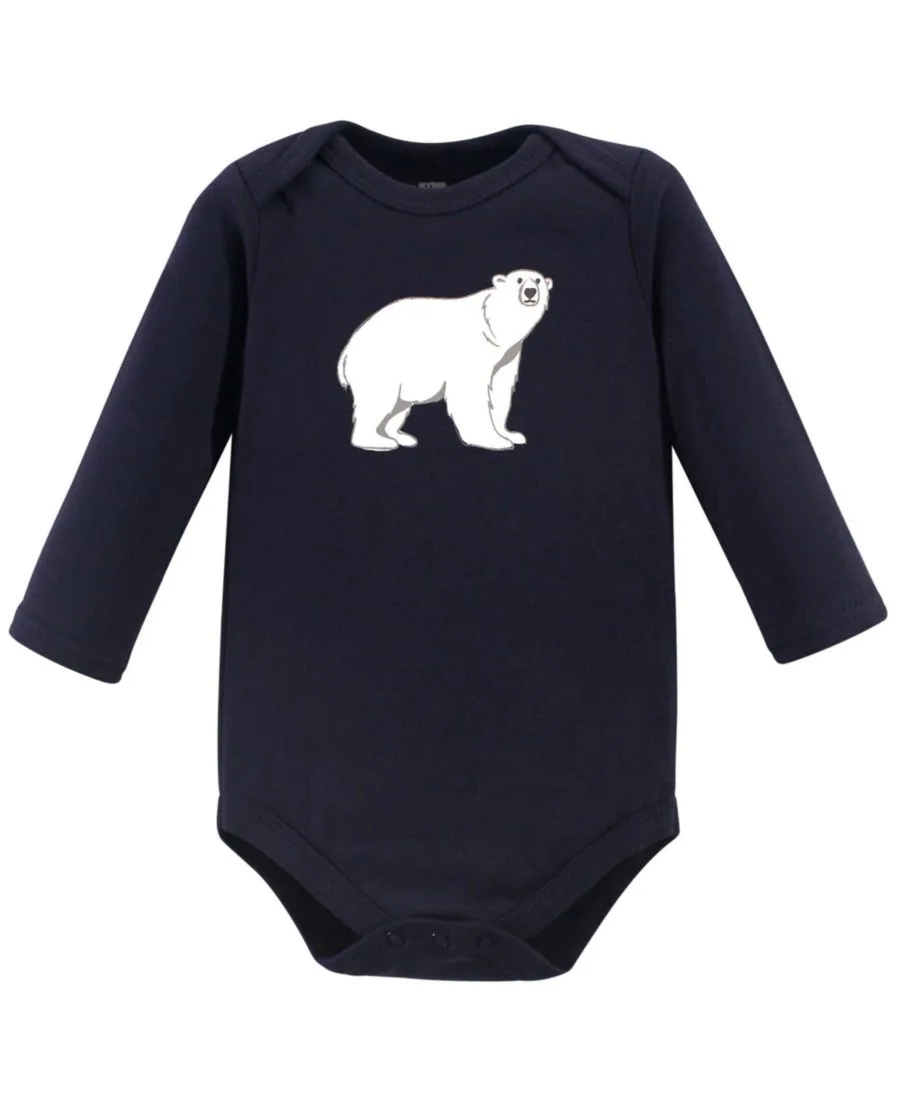 Коллекция из пяти хлопковых боди с длинными рукавами Hudson Baby, Polar Bear — фото 4