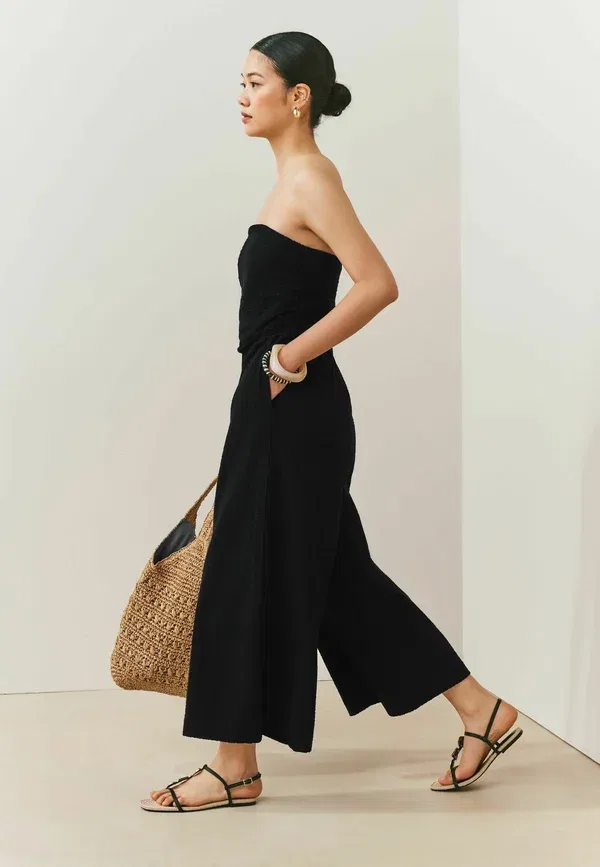 Комбинезон Next Tall fit sleeveless bandeau, черный — фото 4