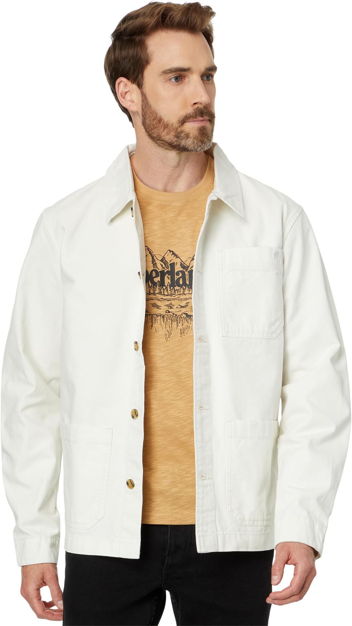 

Куртка Timberland Washed Canvas Chore Jacket, цвет Vintage White