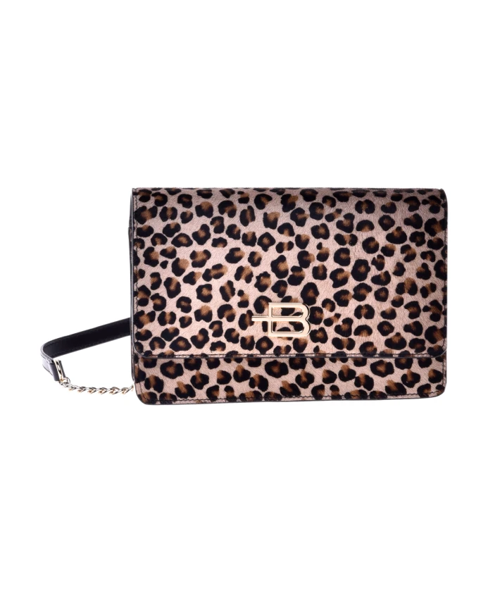 

Кошелек с ремешком через плечо из кожи пони с леопардовым принтом Baldinini, мультиколор