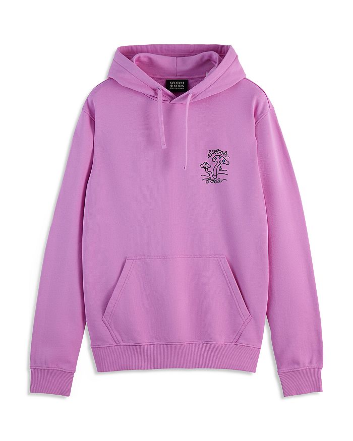 

Толстовка с капюшоном с рисунком спереди и сзади Scotch & Soda, розовый