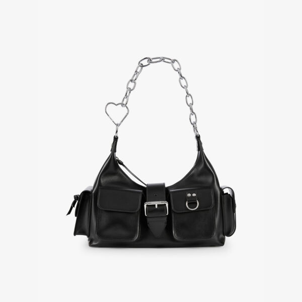 

Кожаная сумка через плечо Amelia с цепочкой The Kooples, черный