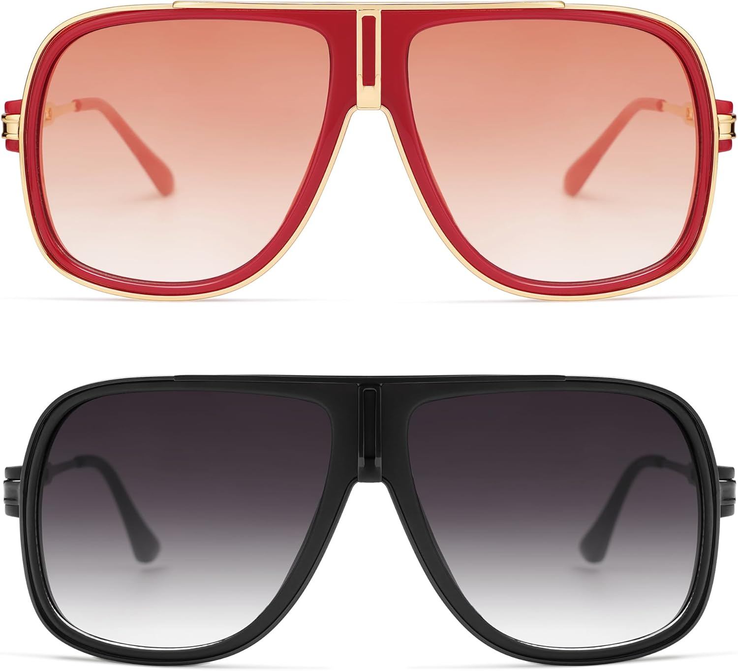 

Ретро-солнцезащитные очки-авиаторы для женщин и мужчин, большие, квадратные, в стиле 70-х и 90-х годов, женские и мужские солнцезащитные очки AP3683 Appassal, P2 Gold/Gradient Red+purple